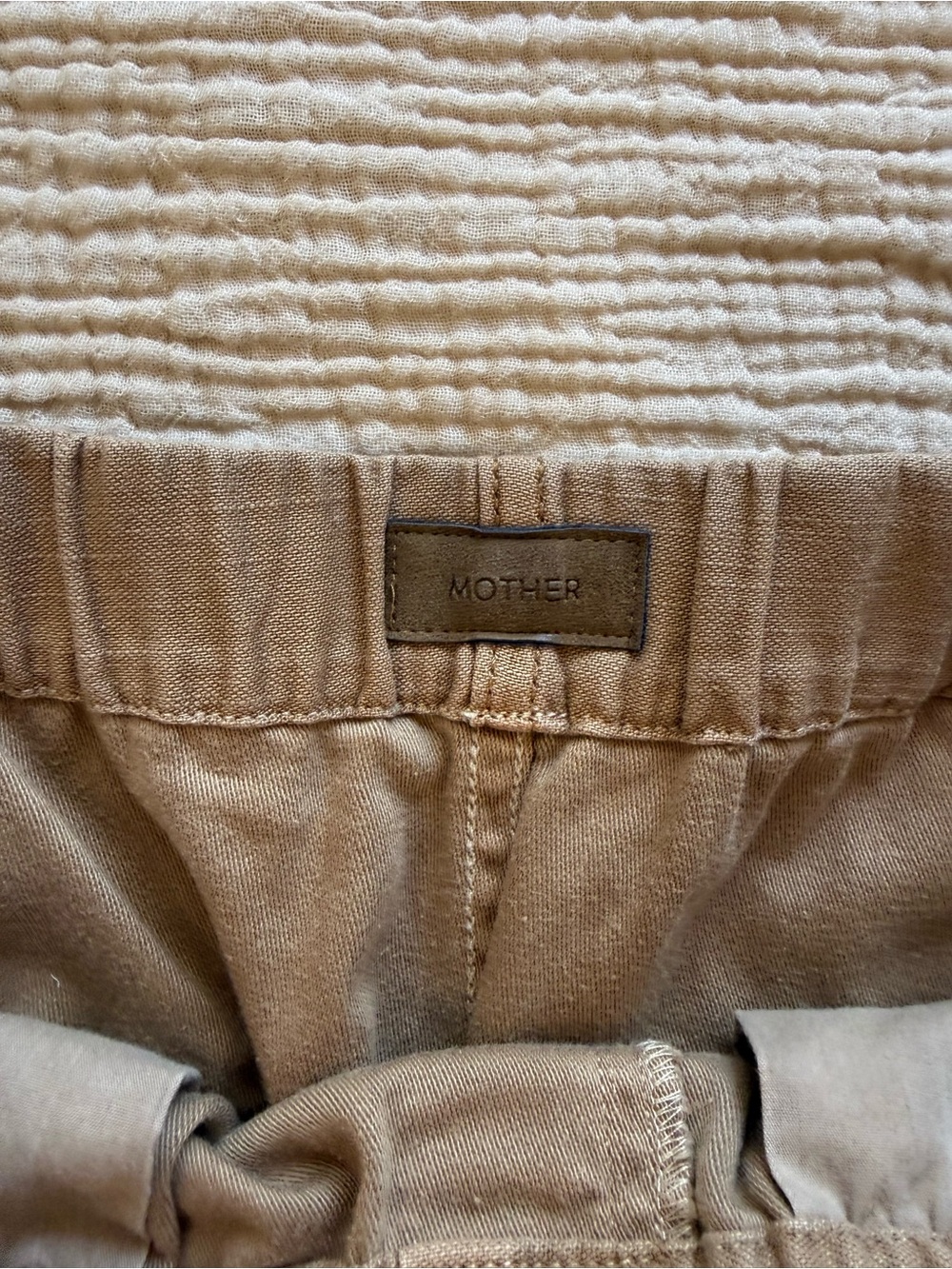 MOTHER Women's Drawstring Chinos in Olive Brown - Picture 2 of 6